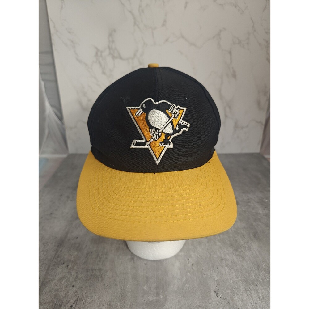 Vintage PITTSBURGH PENGUINS Adjustable Snapback Hat Prostar Cap 90’s NHL